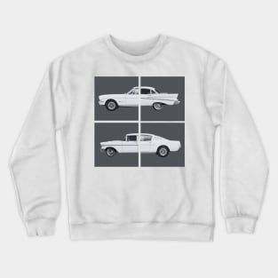 Vintage Cars Black and White Crewneck Sweatshirt